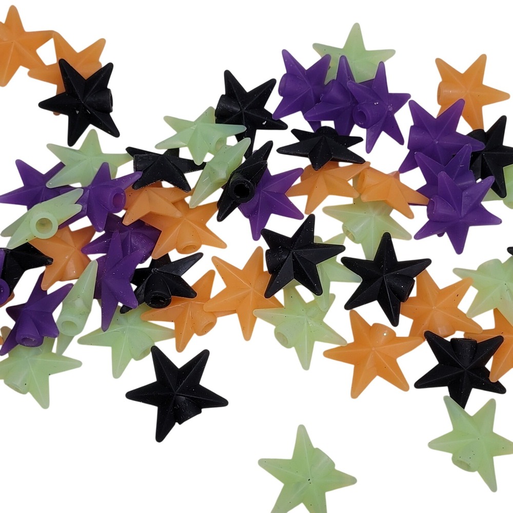 28 Mixed Silicone Halloween String Light Covers Star Primitive Orange Purple